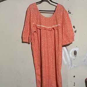 Elegant Orange Floral Maxi Dress